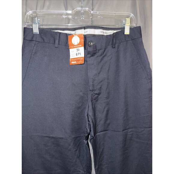 Emporio Armani Pants Womens 40 US size 6 Wool Blend Navy Blue Lowrise Slacks - Picture 8 of 12